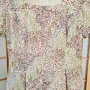Vintage Maggy London Silk Leopard Print Dress (4)